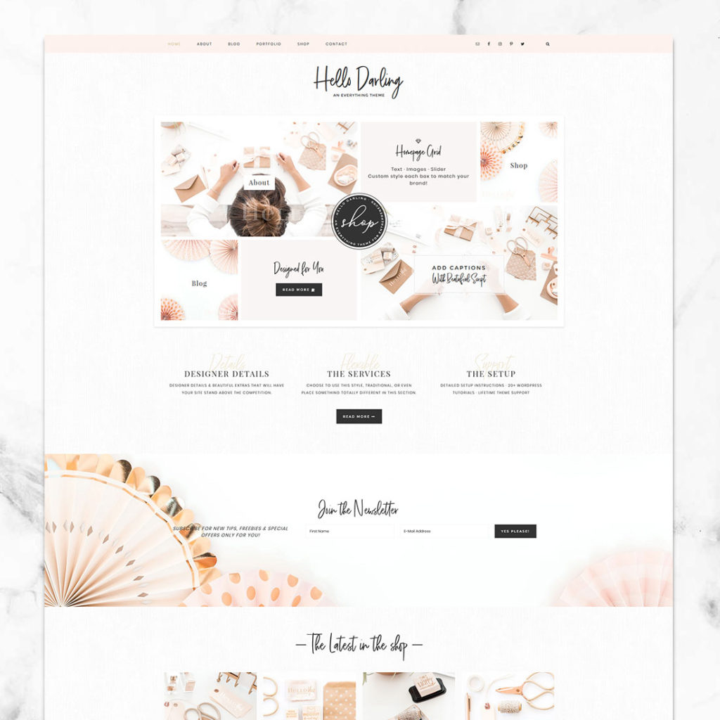 Feminine Wordpress Theme